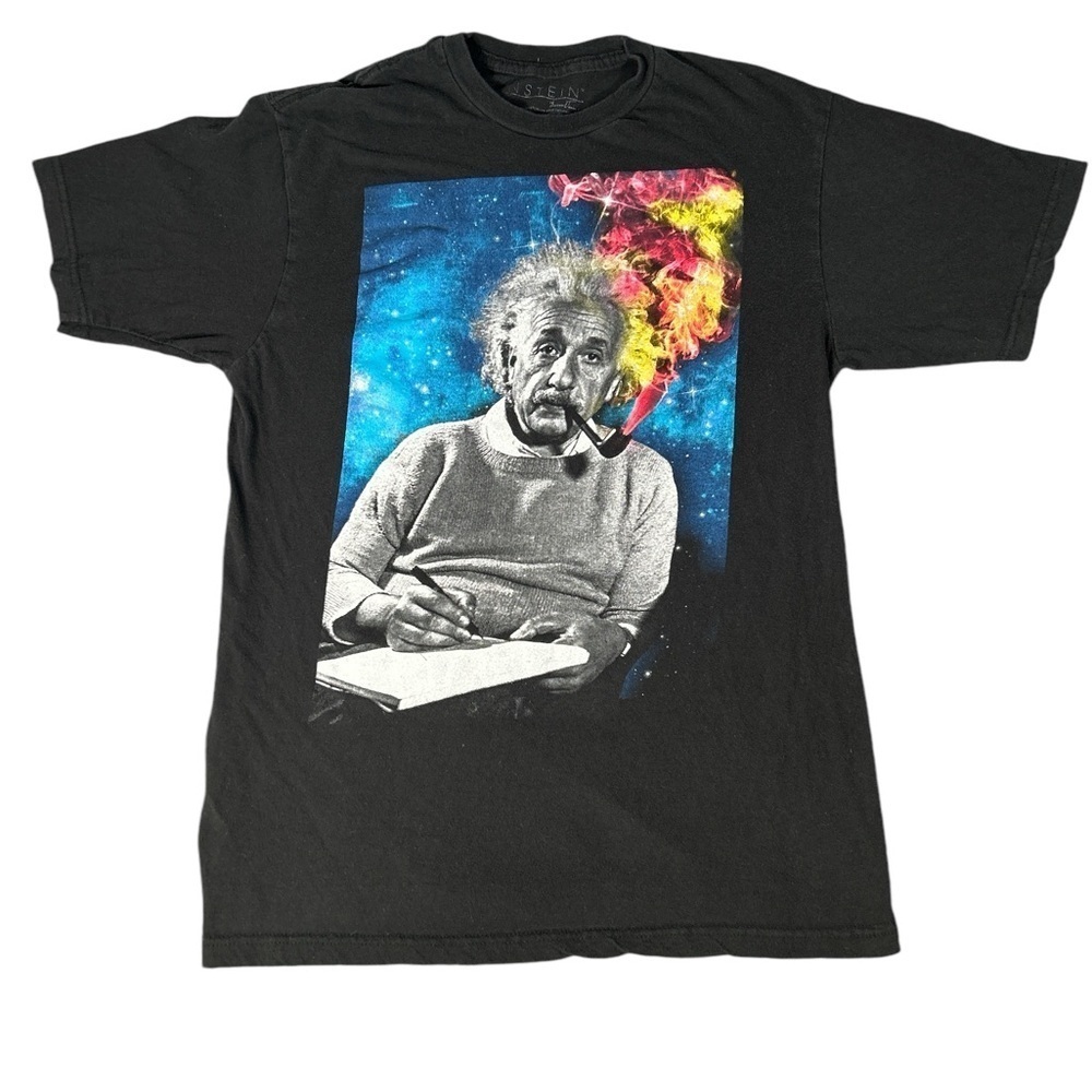 Albert Einstein Black T-Shirt Men's Sz Medium